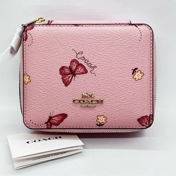 Coach Pink Floral and Butterfly Jewelry box | Travel Case 🎀 | 🦋 | 🆕 - Picture 1 of 14